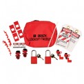 120/277V Breaker Lockout Pouch w/ Padlocks & Tags