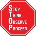 Stop Sign - S.T.O.P. (Floor Sign)