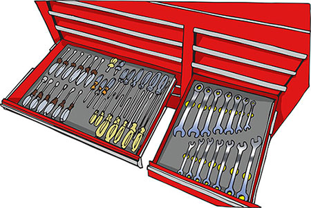 Pliers Rack Tool Drawer Storage Organizer Holder Metal Craftsman Toolbox Garage 