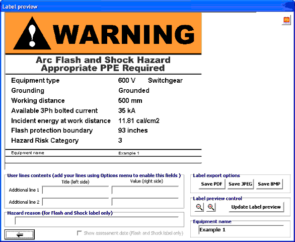 Arc Flash Distance Chart