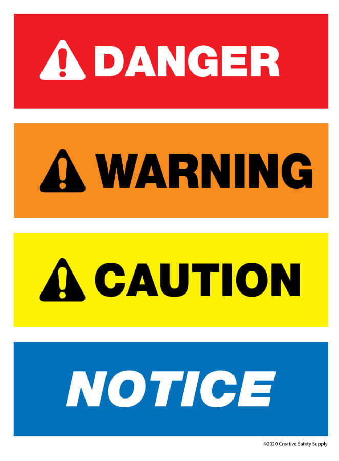 ANSI Safety Label - Warning - Backhoe and Excavator - Avoid Injury/Death -  Vertical