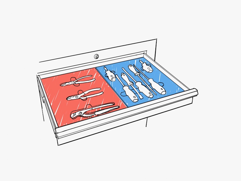 Ernst Manufacturing Toolbox Tray: Stackable Garage Organizer Tray in Orange  with 3 Compartments - Ideal for Trades, Mechanics, Electricians, Plumbers