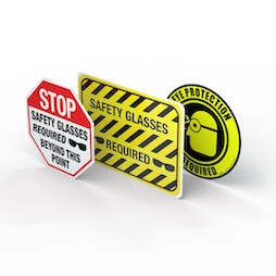 Personal protective equipment stored here Safety sign with symbols 