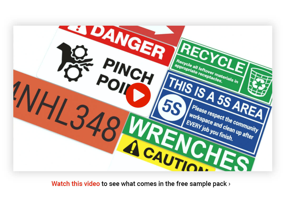 FREE Equipment Label Samples from Creative Safety Supply