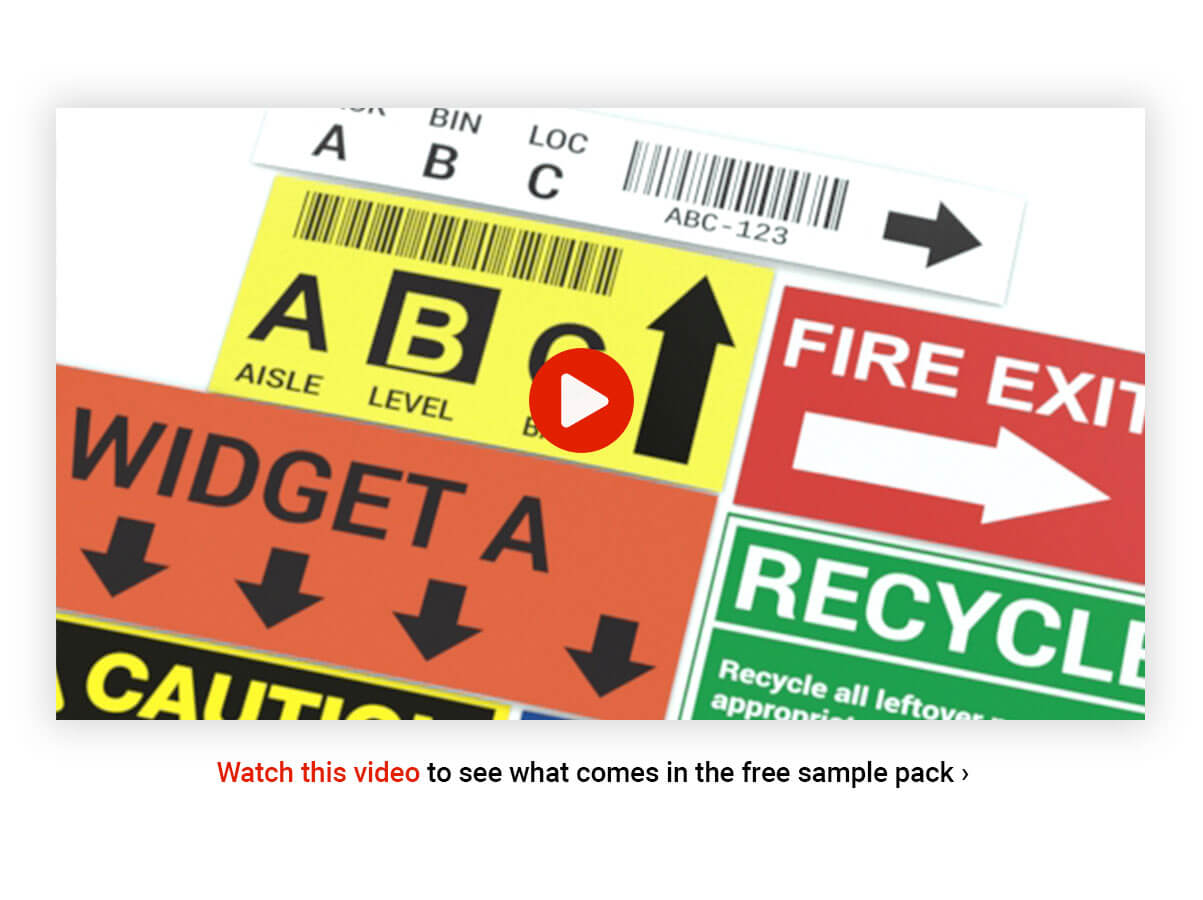 FREE Rack Label Samples from Creative Safety Supply