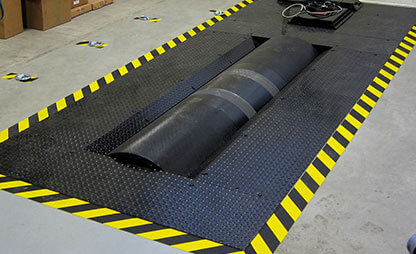 Hazard tape surrounding hazardous area