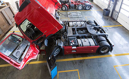 Work cells created from floor marking tape help separate work spaces