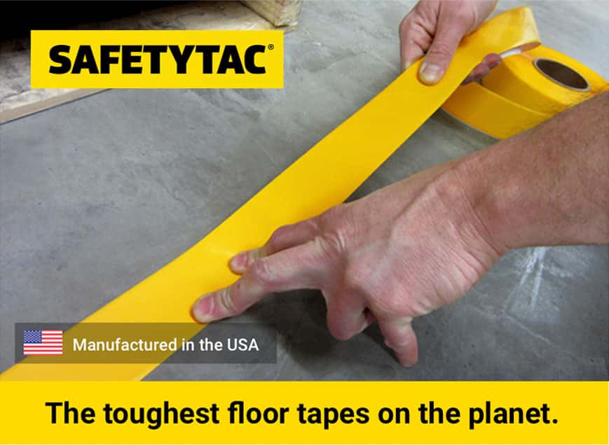 SafetyTac Floor Marking Tape - The toughest floor tapes on the planet. Manufactured in the USA.