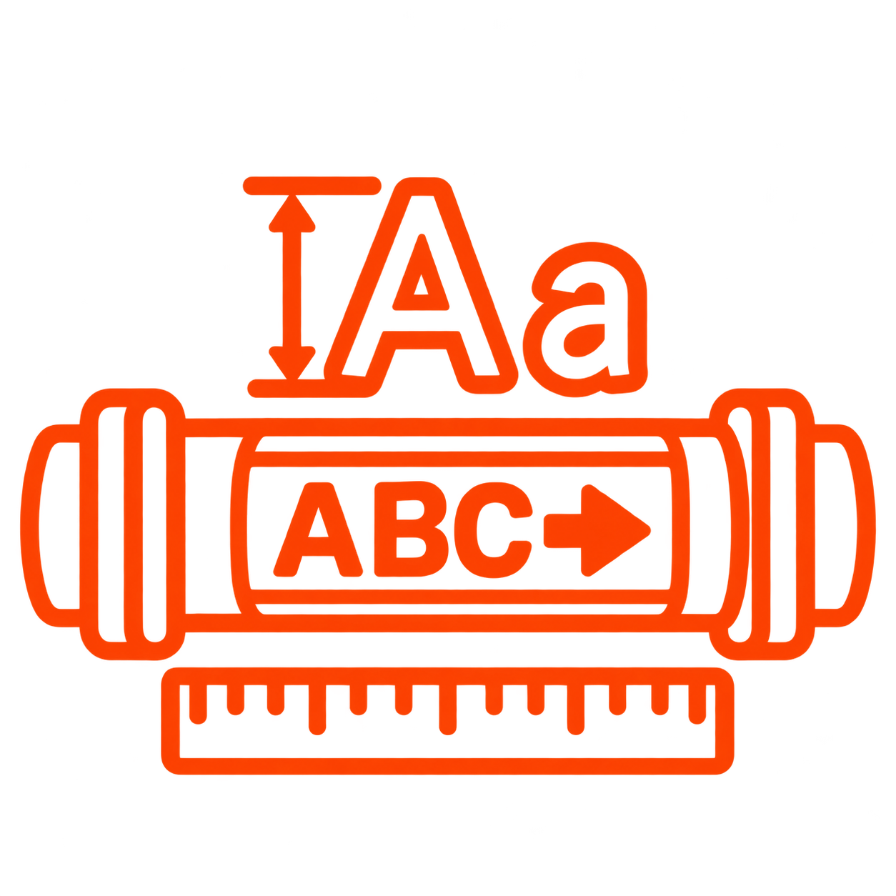 Lettering Size Icon