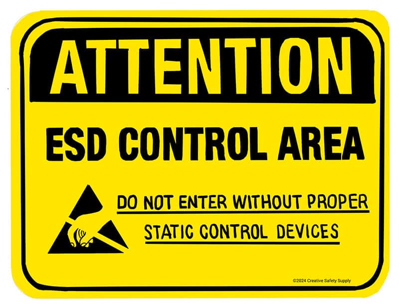 ESD Control Area Sign ESD Control Area Sign