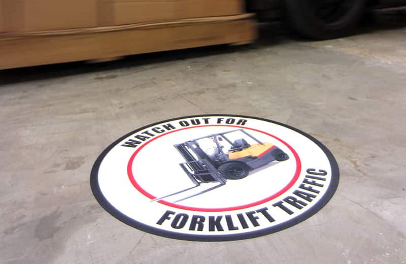 Forklift Traffic Floor Sign